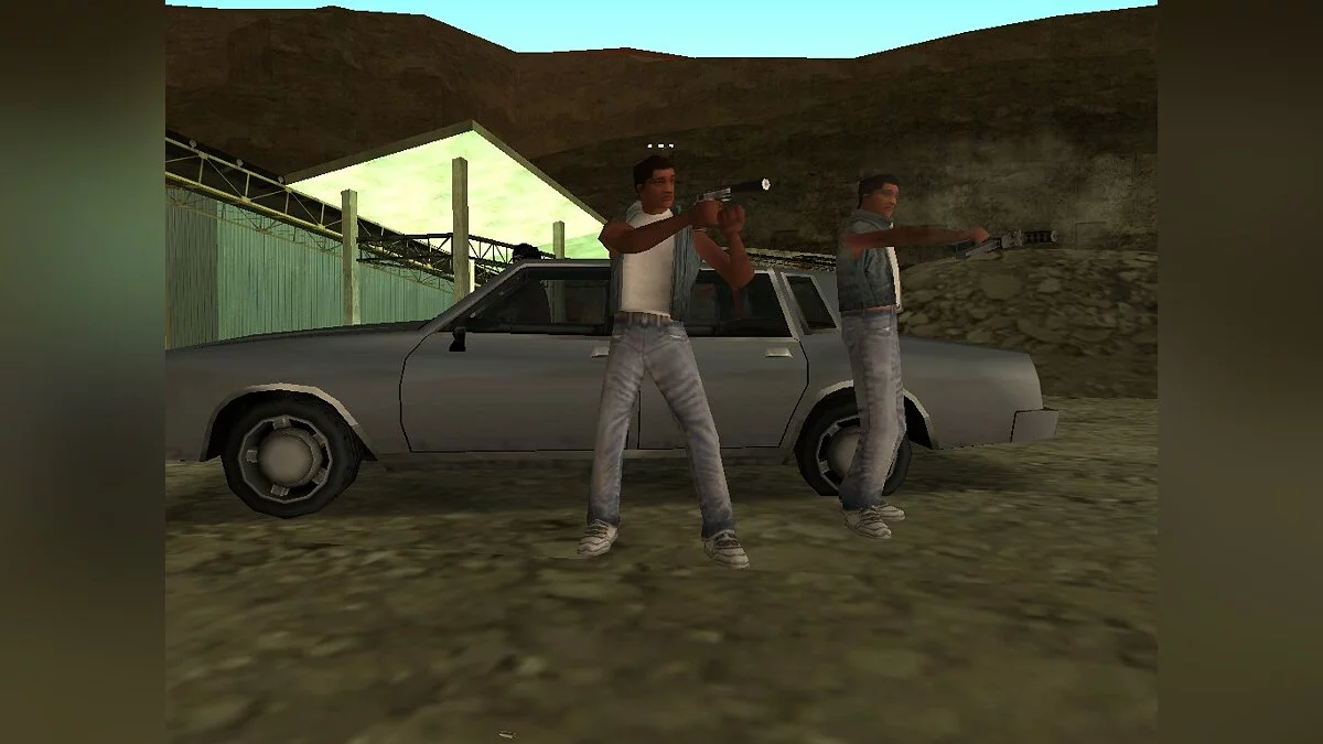 Tiroteio Grove Street e Ballas no cânion / GTA San Andreas