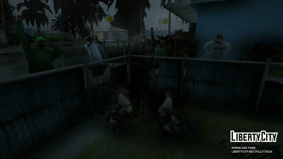 Peleas de gallos en Grove Street / GTA San Andreas