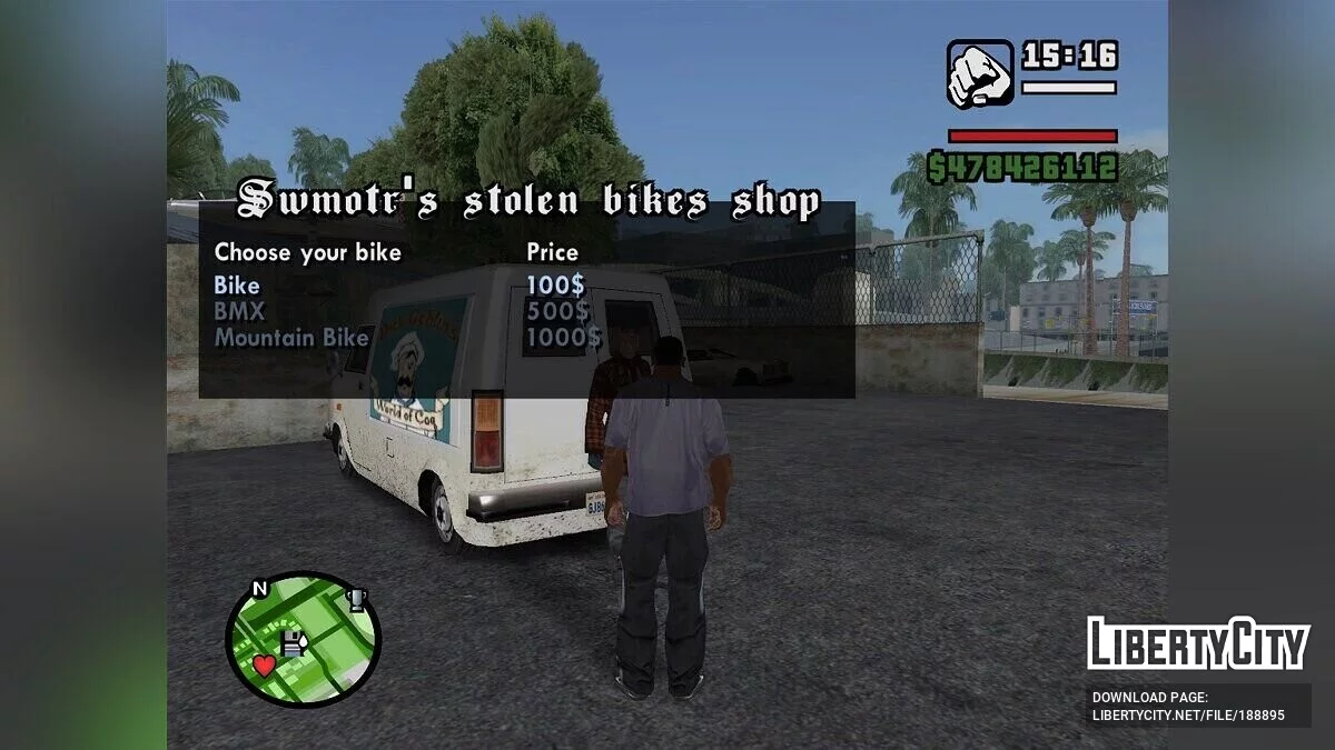 Magasin de vélos volés / GTA San Andreas