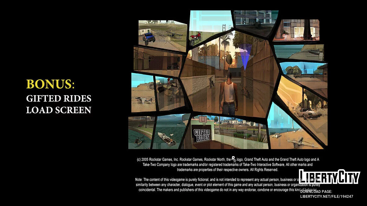 Gifted Rides - New Parked Vehicles v1.1 / GTA San Andreas