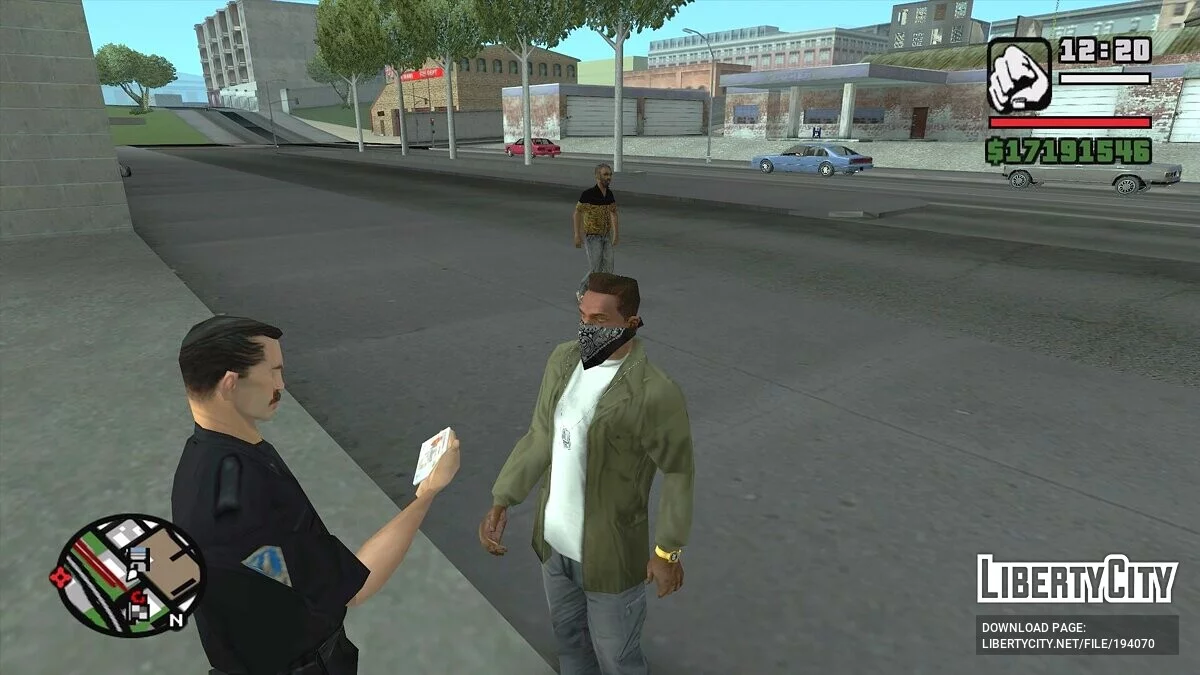 Реакція поліції на зброю гравця v1.2 [PC + Mobile] / GTA San Andreas