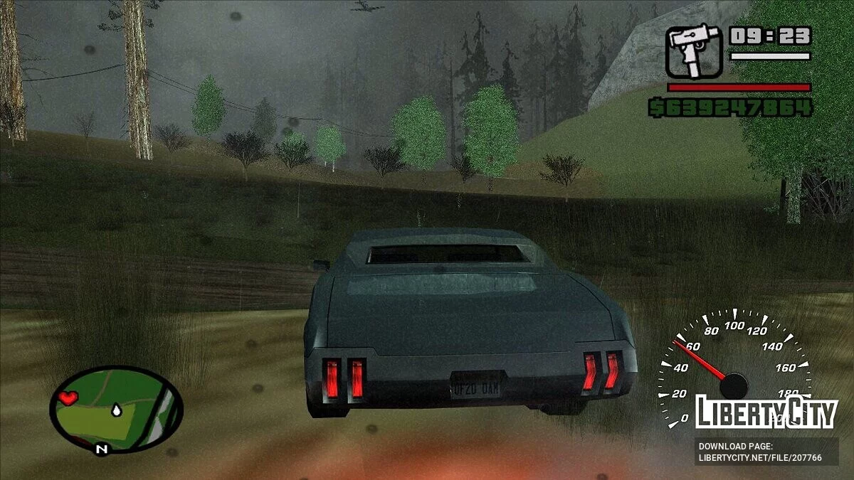 Реалістичні краплі дощу на екрані / GTA San Andreas