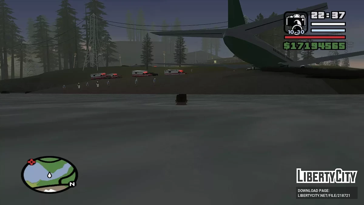 Atterrissage d'urgence d'un avion / GTA San Andreas