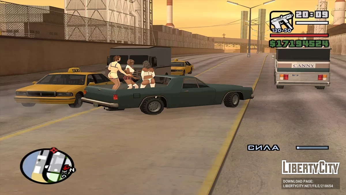Mädchen auf der Ladefläche eines Autos / GTA San Andreas