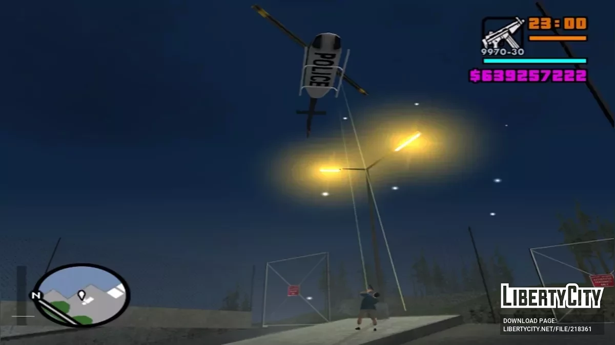 可以从警用直升机射击 / GTA San Andreas