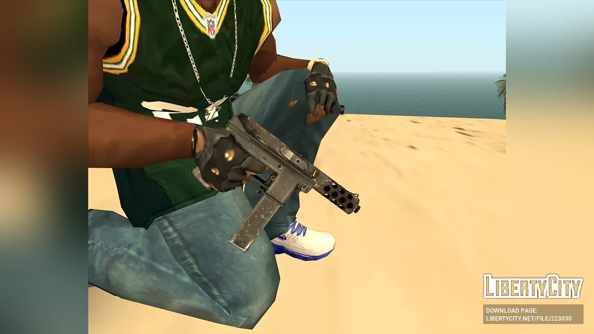 Coleção de armas com adaptação para