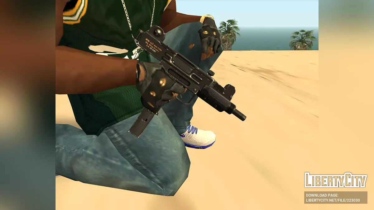 Coleção de armas com adaptação para