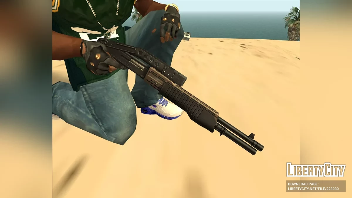Coleção de armas com adaptação para