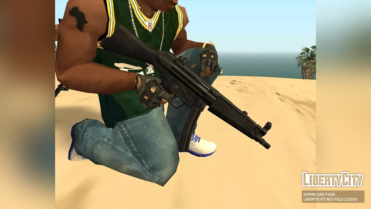 Coleção de armas com adaptação para