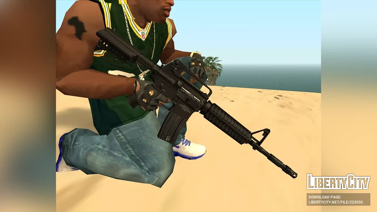 Coleção de armas com adaptação para