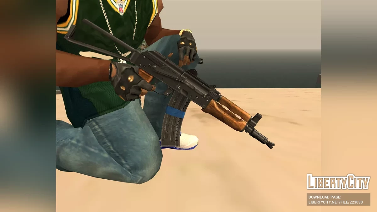 Coleção de armas com adaptação para
