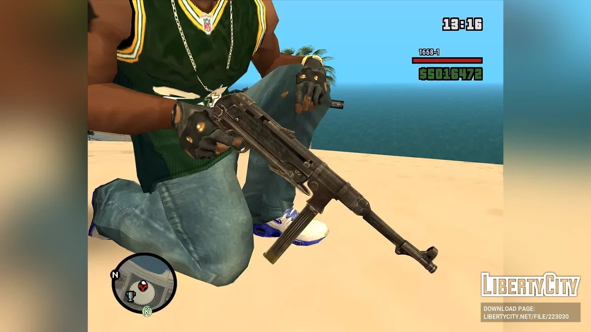 Coleção de armas com adaptação para