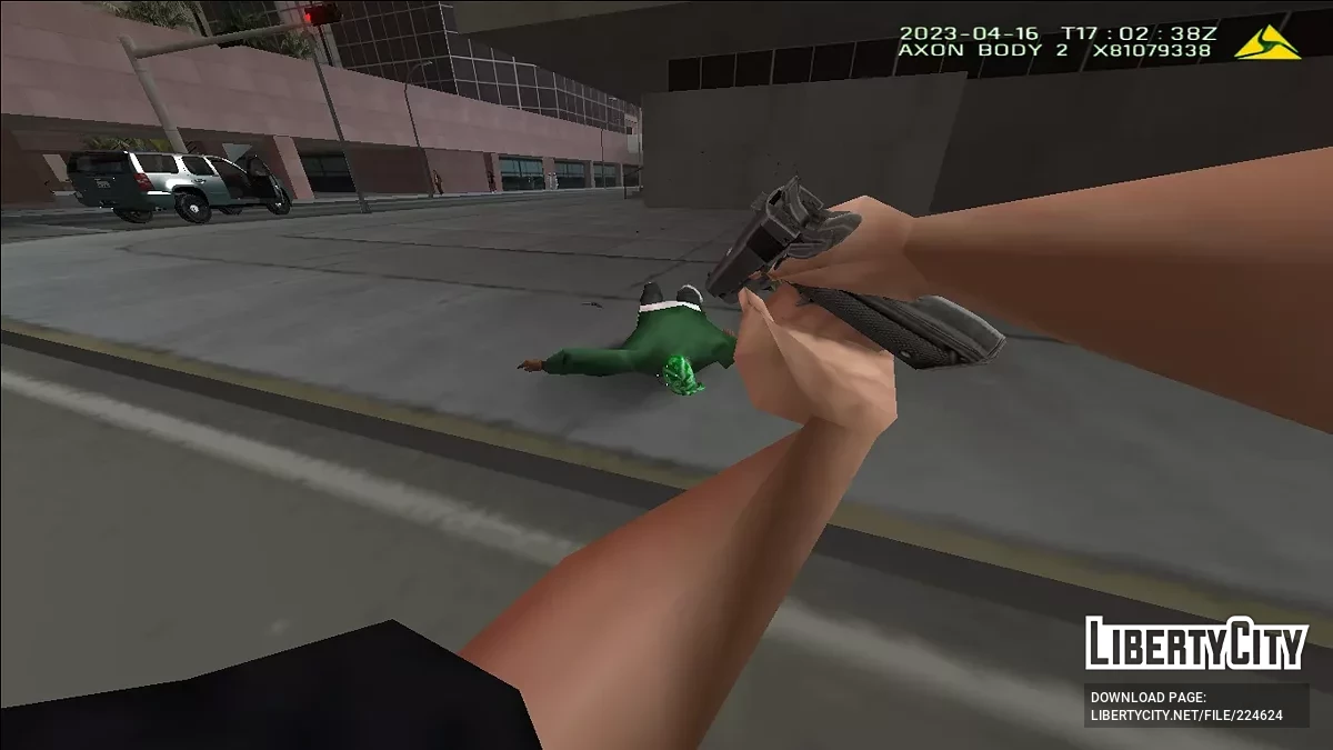Реалістичний водяний знак камери на грудях AxonBody 2 / GTA San Andreas