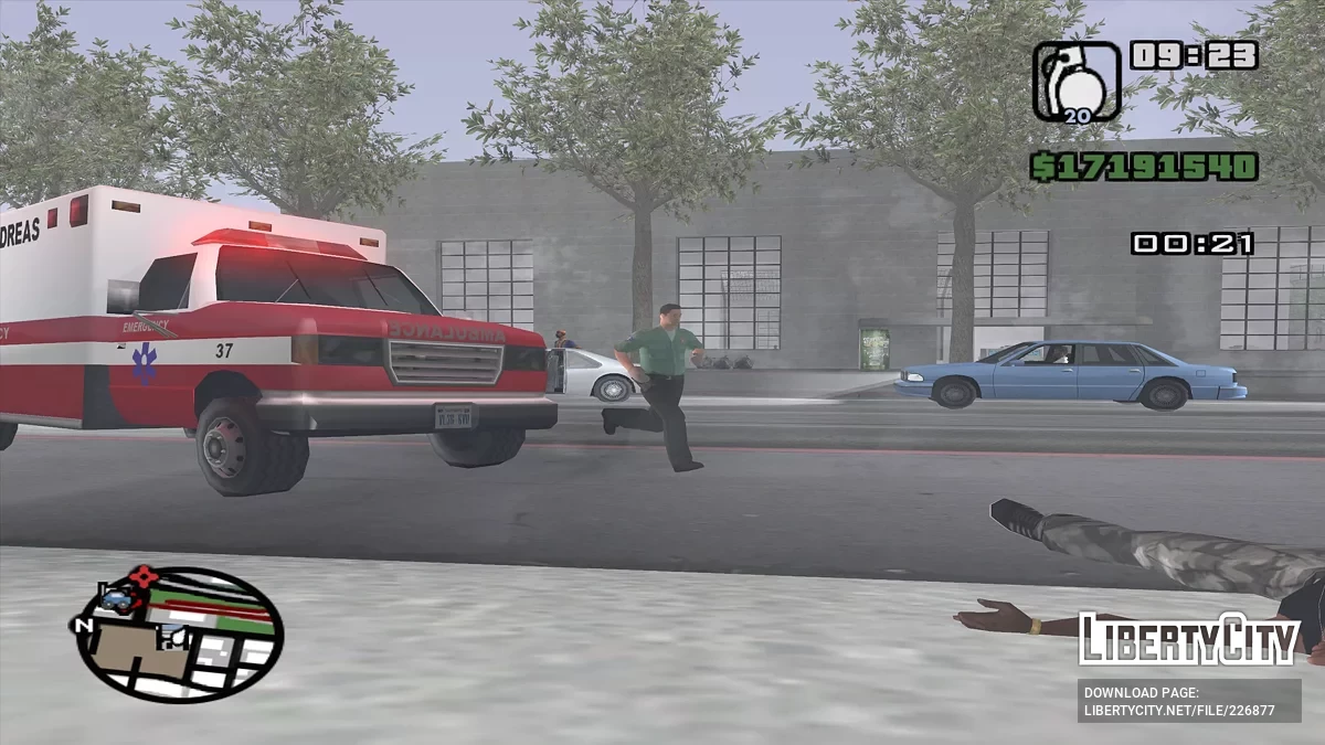 Швидка допомога реанімує Сі-Джея / GTA San Andreas