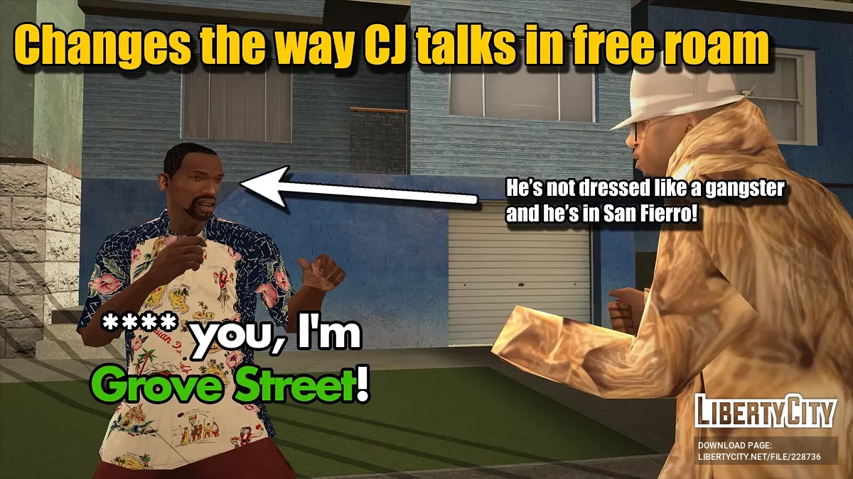 Зміна настрою CJ (Змінювач аудіо у вільному режимі) / GTA San Andreas