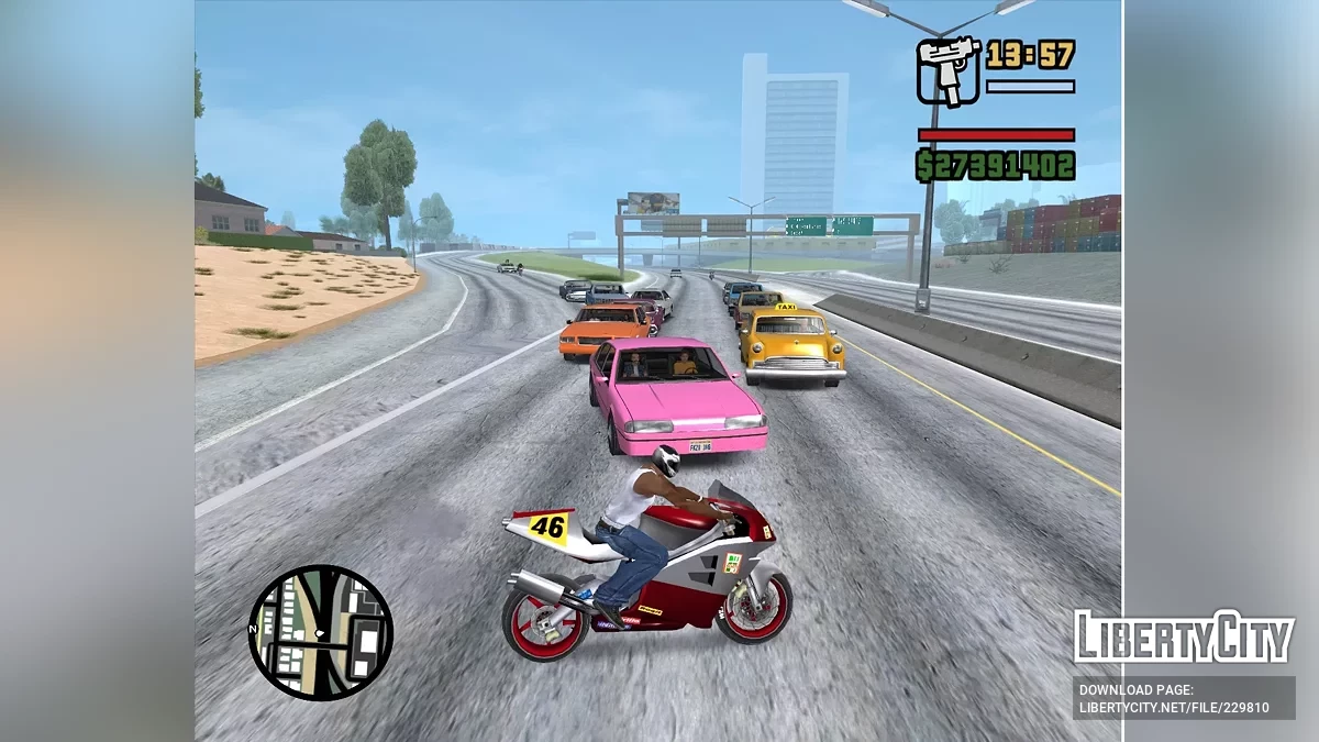 Cores aleatórias para carros na estrada / GTA San Andreas