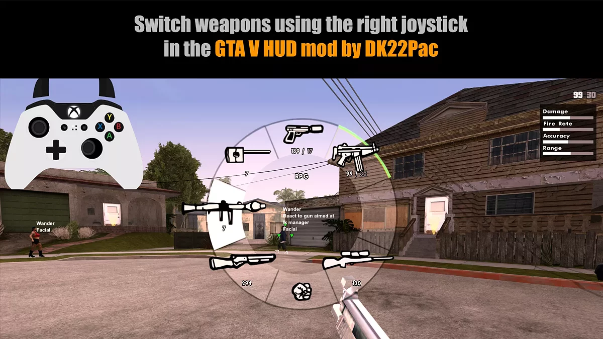 第一人称模组修复包 3.0 (BoPoh) + GTA V HUD (DK22Pac) / GTA San Andreas