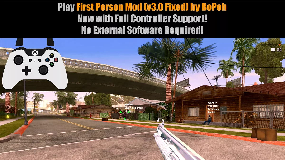 第一人称模组修复包 3.0 (BoPoh) + GTA V HUD (DK22Pac) / GTA San Andreas