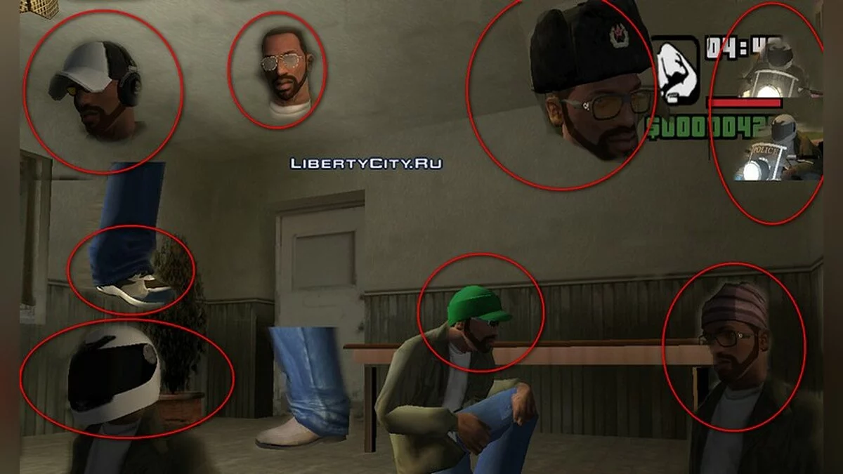Pack of clothes from gta 4 / GTA San Andreas