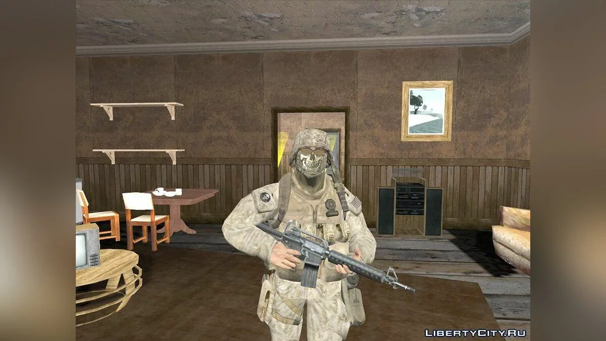 CoD MW2 Ghost Model Hack Pack / GTA San Andreas