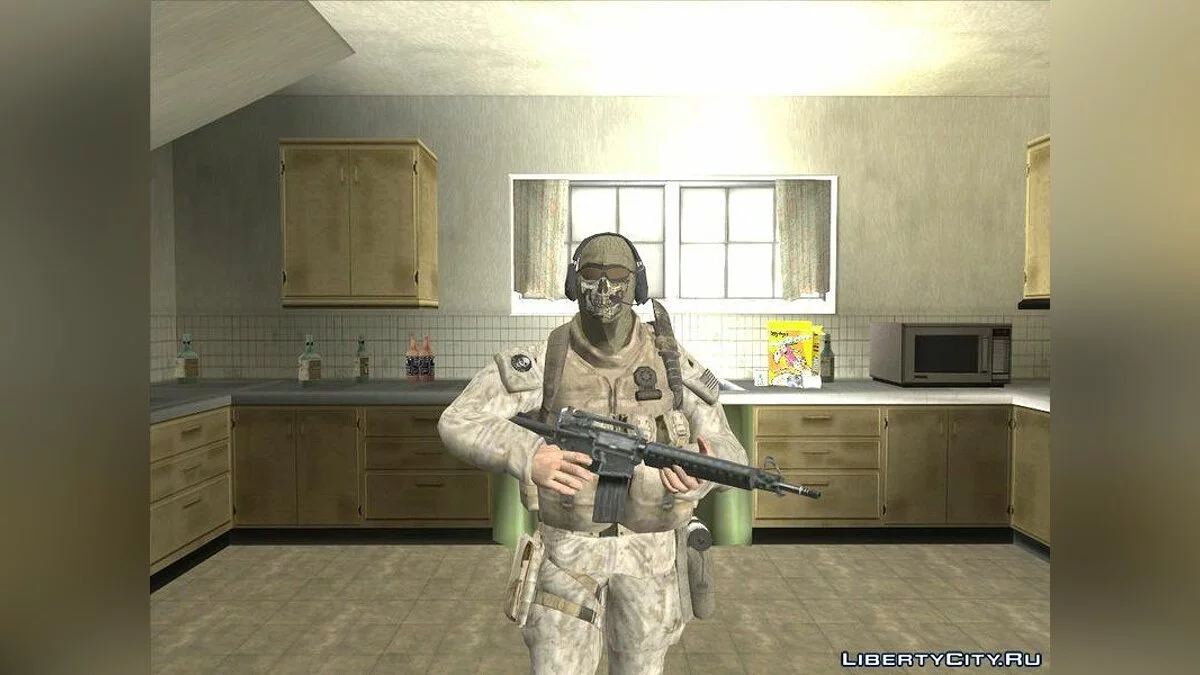 CoD MW2 Ghost Model Hack Pack / GTA San Andreas