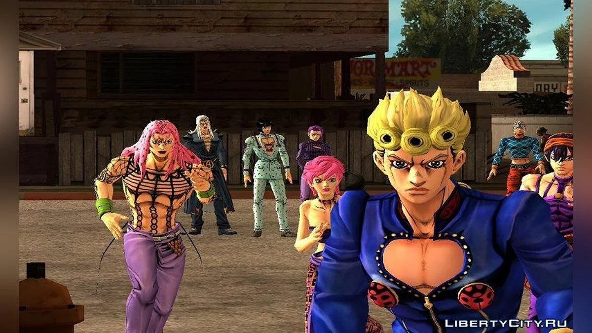 Character Pack from JoJo's Bizarre Adventure: Golden Wind / GTA San Andreas