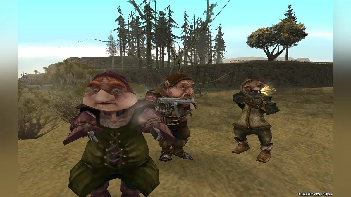 Gnomes from ZanZarah: The Hidden Portal / GTA San Andreas