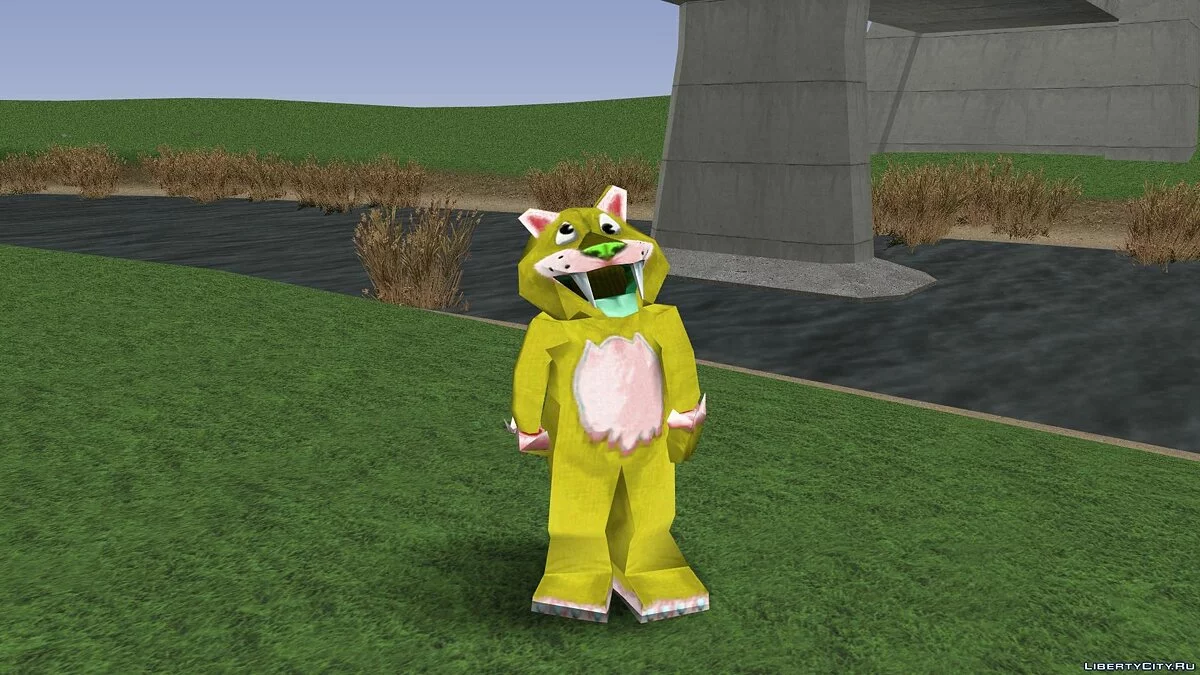 People in Saber-Toothed Tiger Costumes from Zoo Tycoon 2 / GTA San Andreas