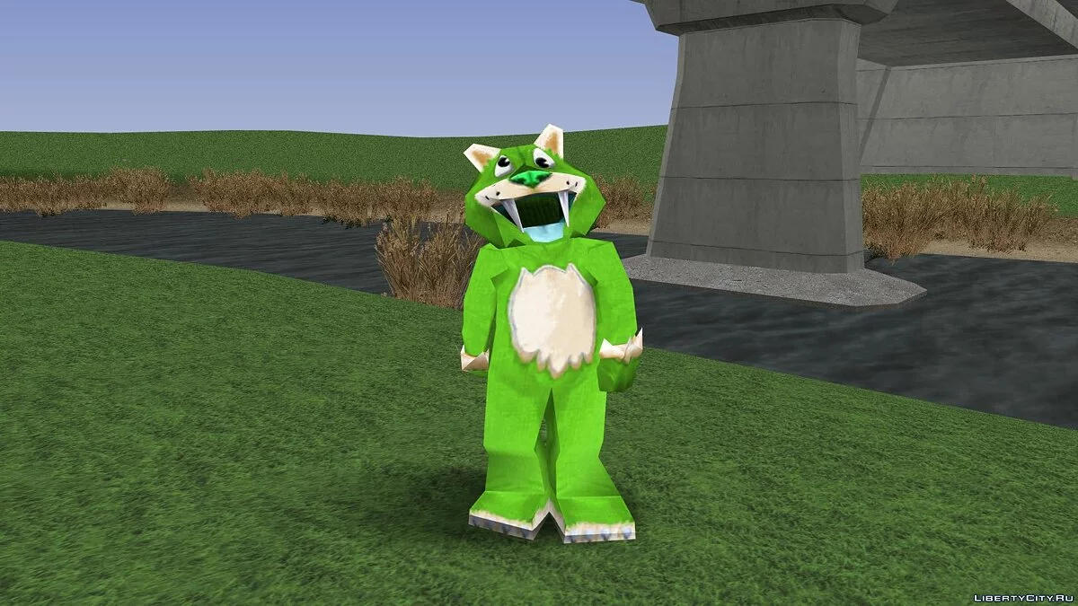 People in Saber-Toothed Tiger Costumes from Zoo Tycoon 2 / GTA San Andreas