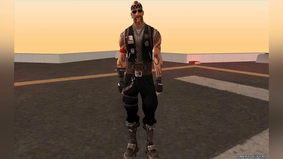 Biker-Skins aus dem Spiel Fortnite / GTA San Andreas