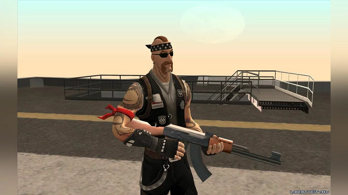 Biker-Skins aus dem Spiel Fortnite / GTA San Andreas