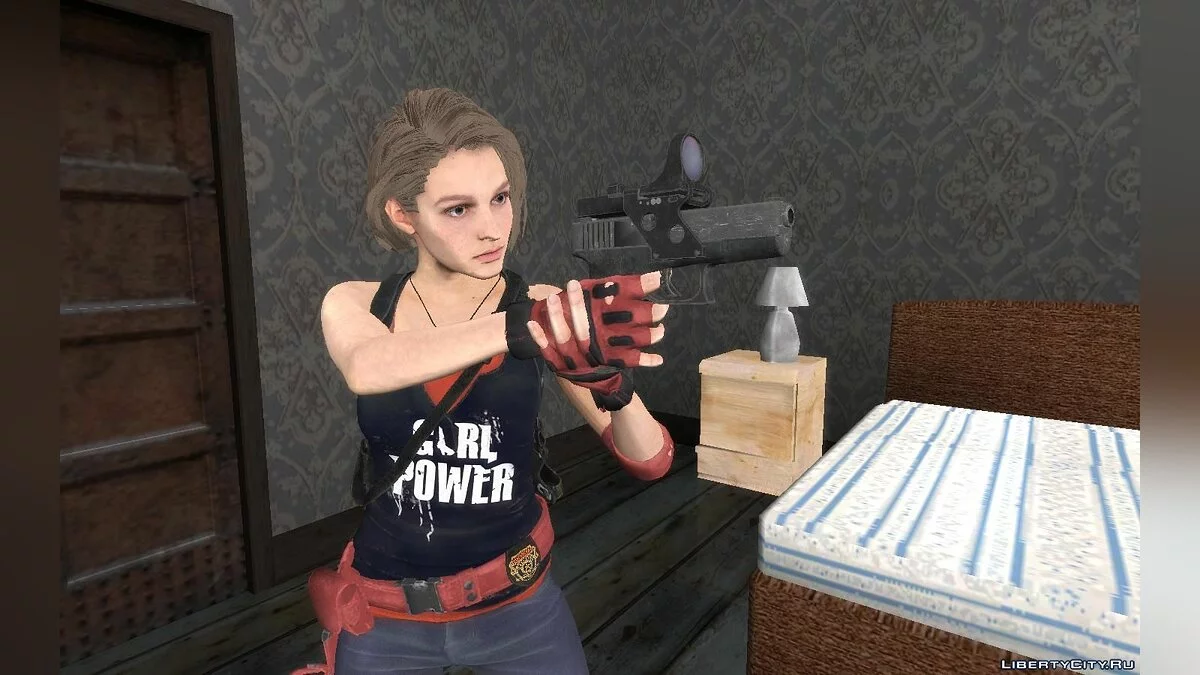 Jill du jeu Resident Evil 3 Remake / GTA San Andreas