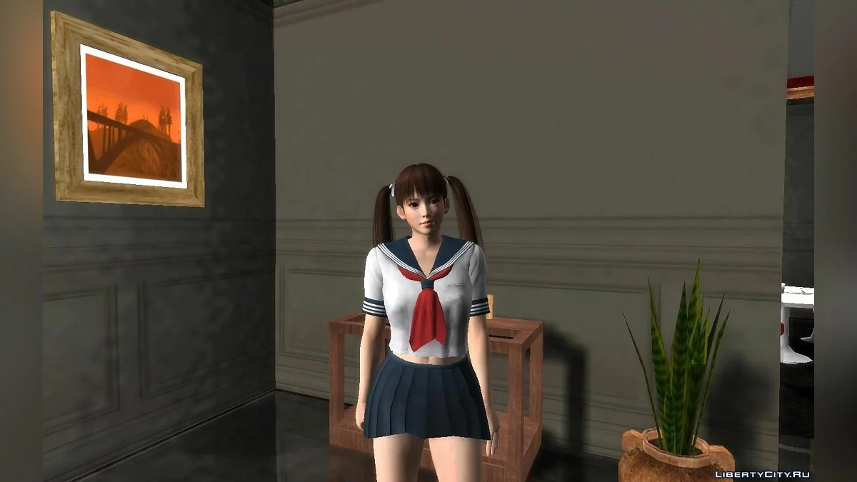 Lei Fang de DOA em uniforme de escola de verão / GTA San Andreas