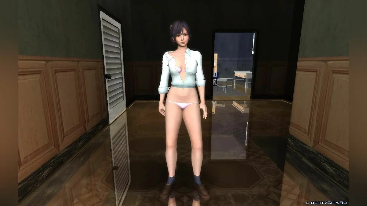 Nagisa em uniforme escolar de primavera / GTA San Andreas