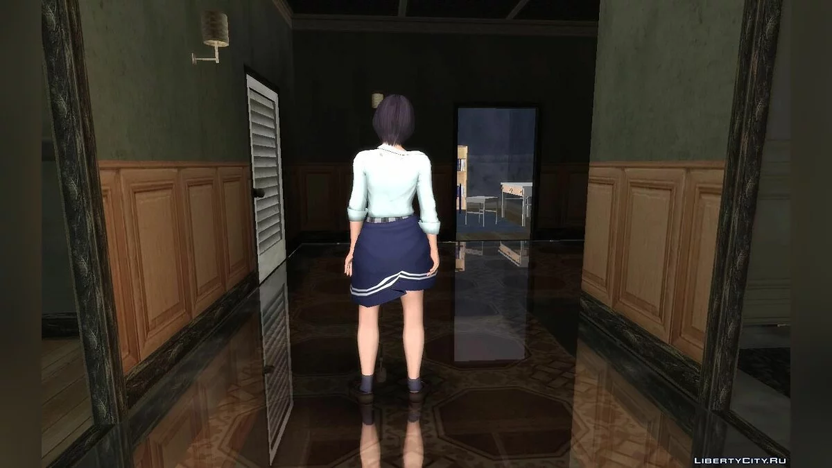 Nagisa em uniforme escolar de primavera / GTA San Andreas