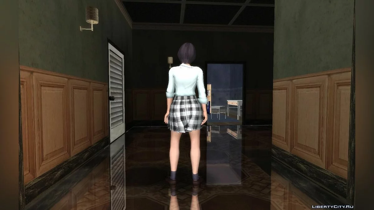 Nagisa em uniforme escolar de primavera / GTA San Andreas