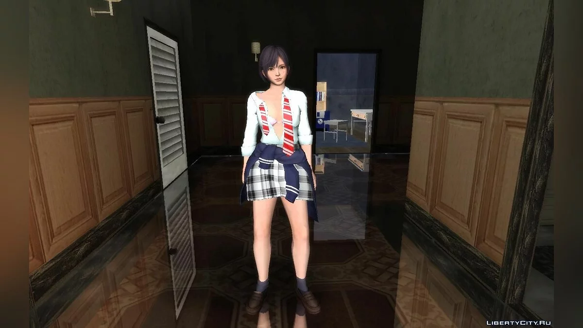 Nagisa em uniforme escolar de primavera / GTA San Andreas