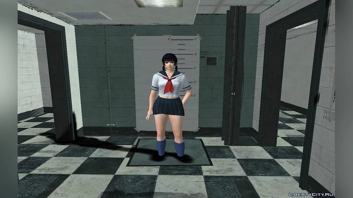 Nyotengu from DOA in Summer School Uniform / GTA San Andreas