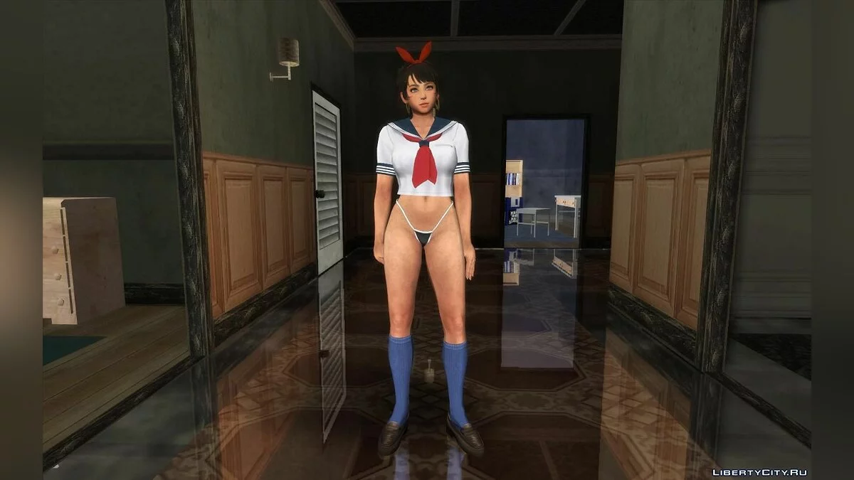 Джози Ризал из Tekken 7 в униформе летней школы / GTA San Andreas