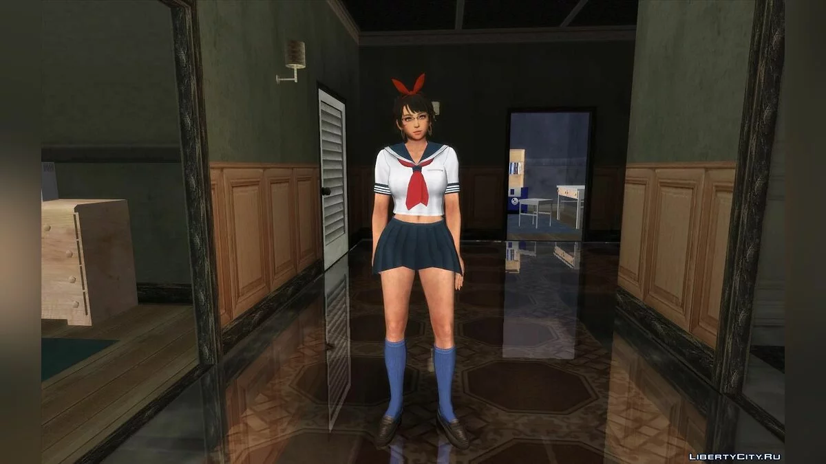 Джози Ризал из Tekken 7 в униформе летней школы / GTA San Andreas
