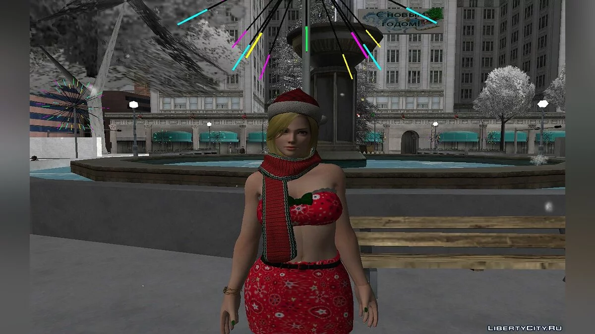 مجموعة كبيرة من الأشكال من DOA بزي عيد الميلاد من GTA Online #1 / جي تي إيه سان أندرياس