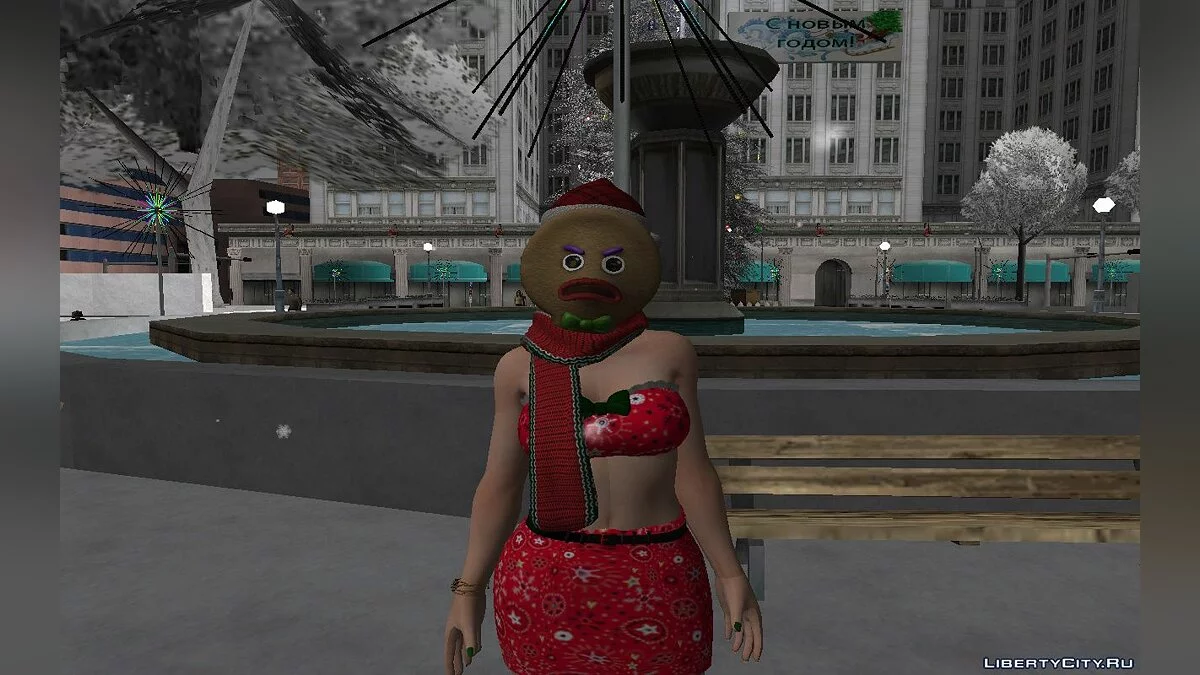 مجموعة كبيرة من الأشكال من DOA بزي عيد الميلاد من GTA Online #1 / جي تي إيه سان أندرياس