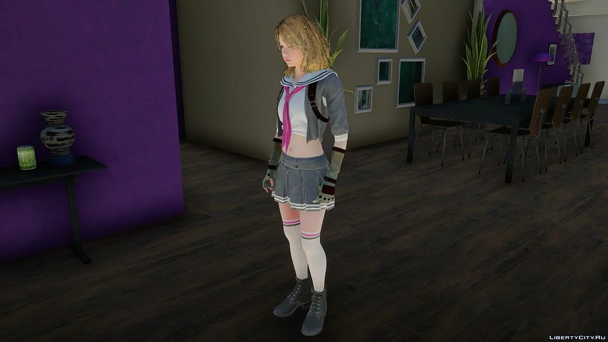 Becca Woollett im Schuloutfit aus Resident Evil Resistance / GTA San Andreas