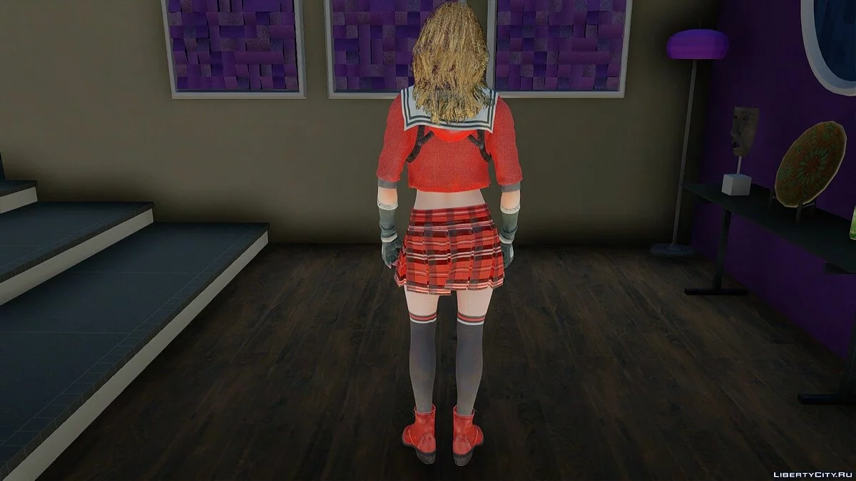 Becca Woollett im Schuloutfit aus Resident Evil Resistance / GTA San Andreas