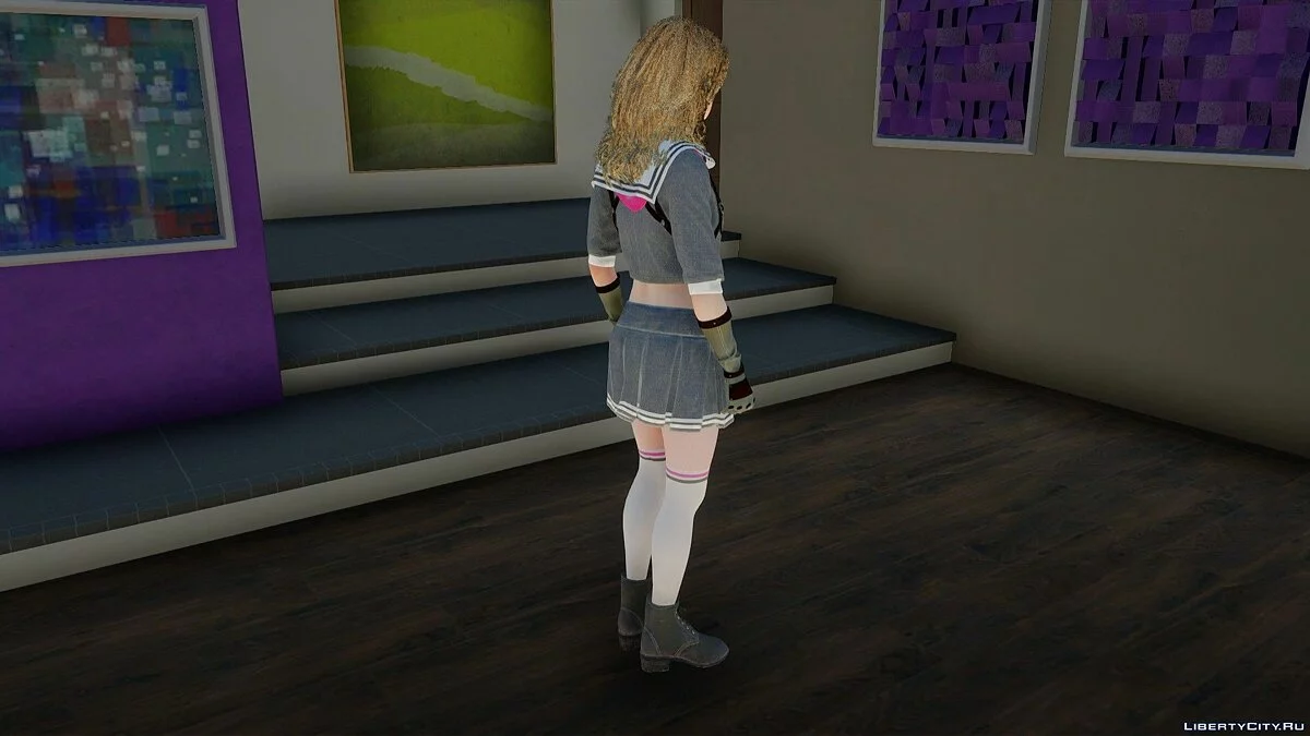 Becca Woollett im Schuloutfit aus Resident Evil Resistance / GTA San Andreas