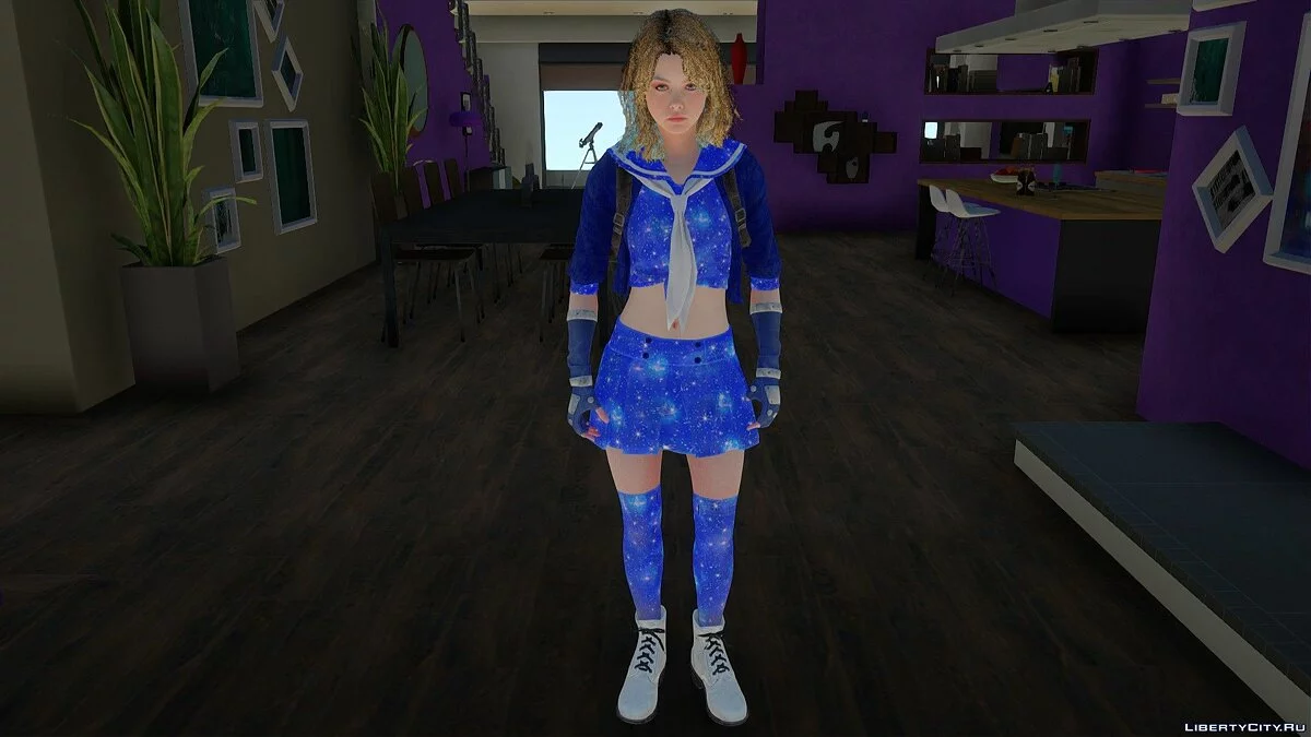 Becca Woollett im Schuloutfit aus Resident Evil Resistance / GTA San Andreas