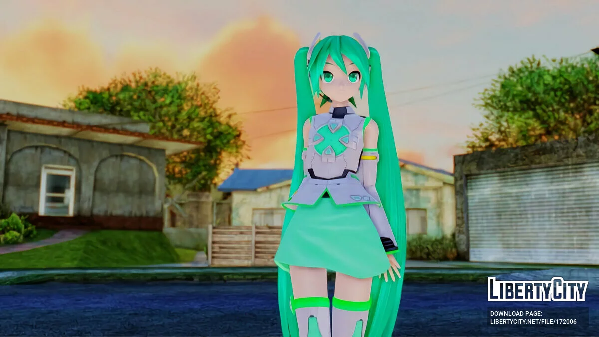 Hatsune Miku P-Style Pack (PDFT) / GTA San Andreas