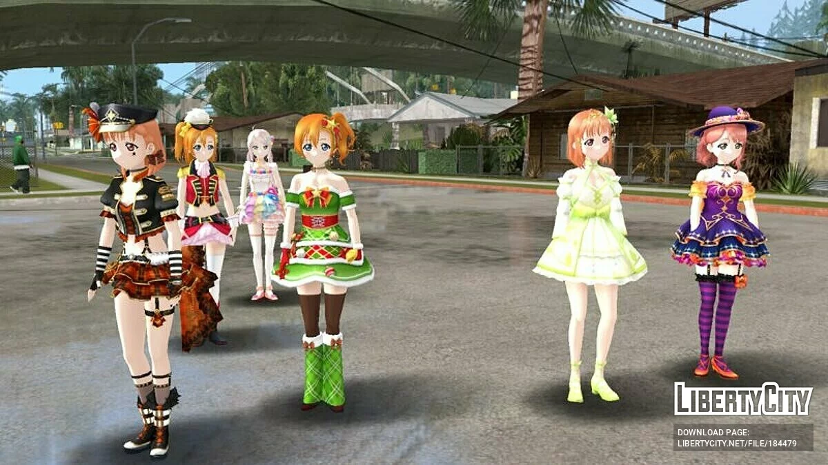Sammlung von Skins aus Love Live! / GTA San Andreas