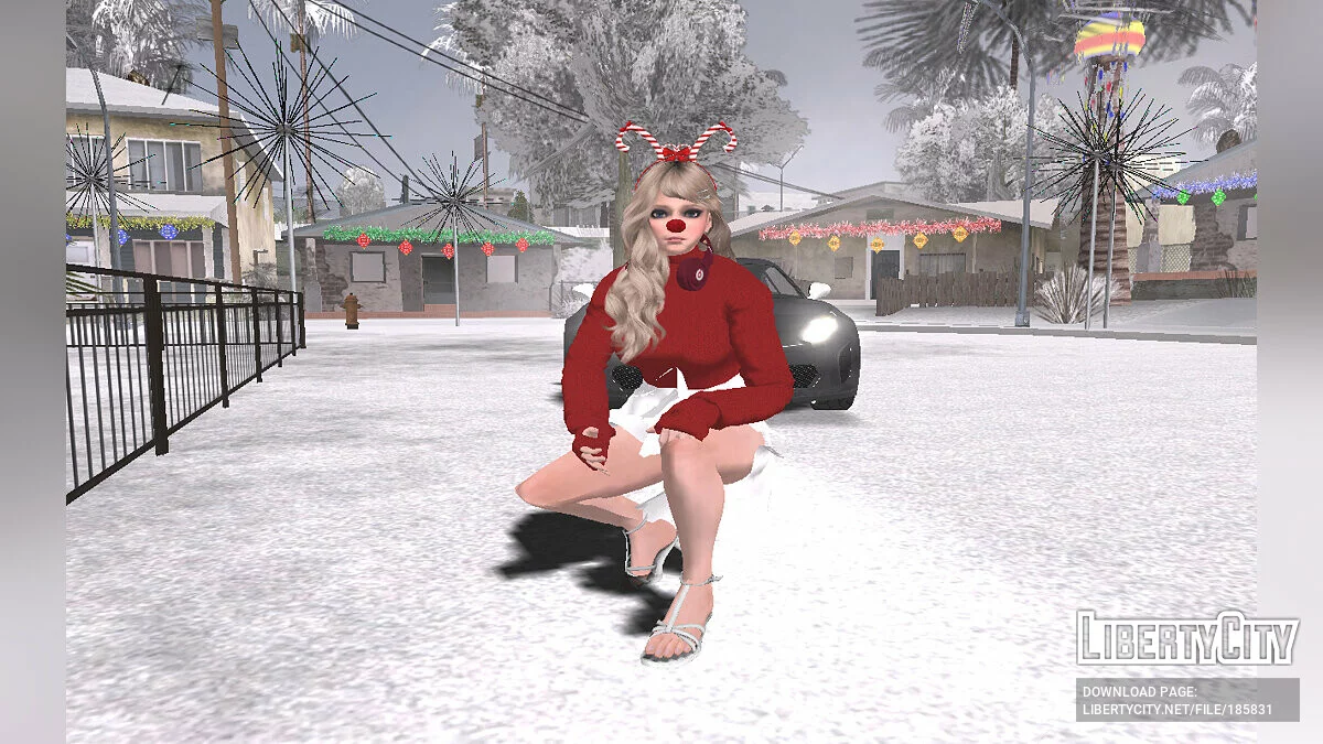 Amy in a Christmas outfit from Dead or Alive / GTA San Andreas
