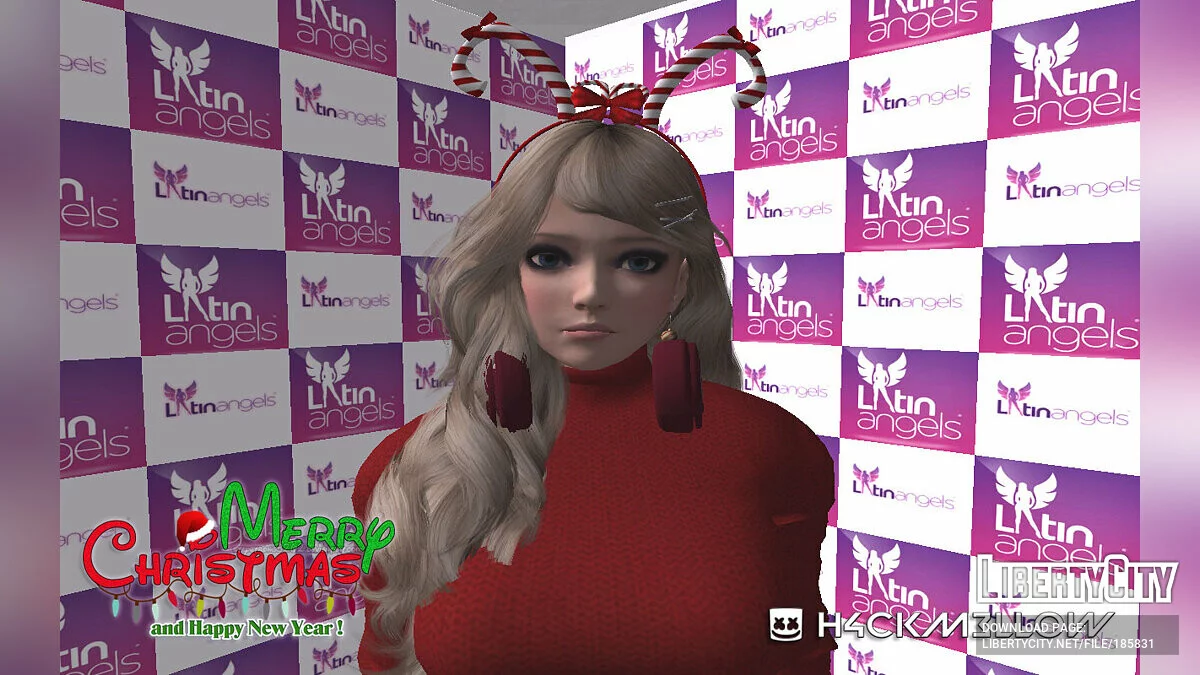 Amy in a Christmas outfit from Dead or Alive / GTA San Andreas